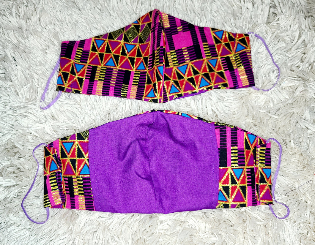 Purple Metallic Kente