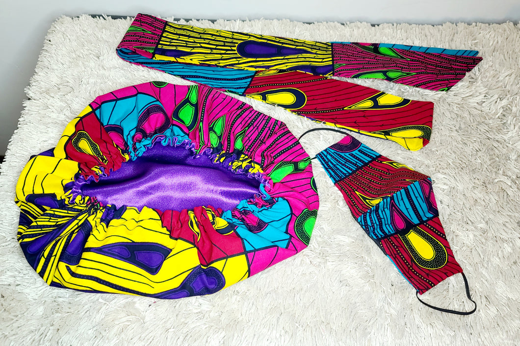 African Print Multi Color/Purple