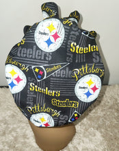 Load image into Gallery viewer, Pittsburgh Steelers Satin Bonnet Set