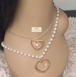 Heart Pendant w/Pearls